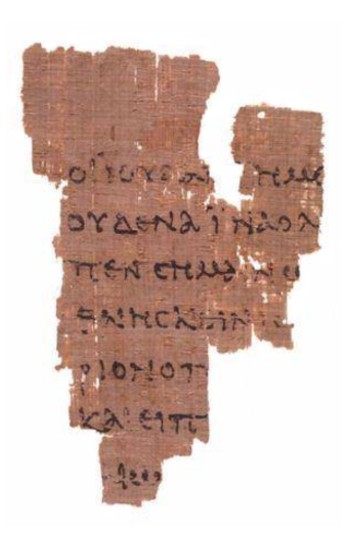 p52 - Um dos poucos pedaços dos evangelhos originais (nesse caso, João), escrito em grego